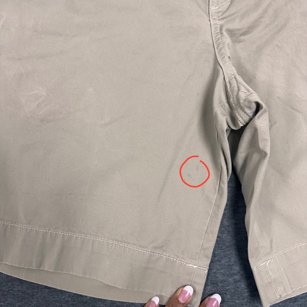 Polo Ralph Lauren Classic Fit 9" Shorts Khaki Flat Front Chino Casual Size 34 - Picture 3 of 9